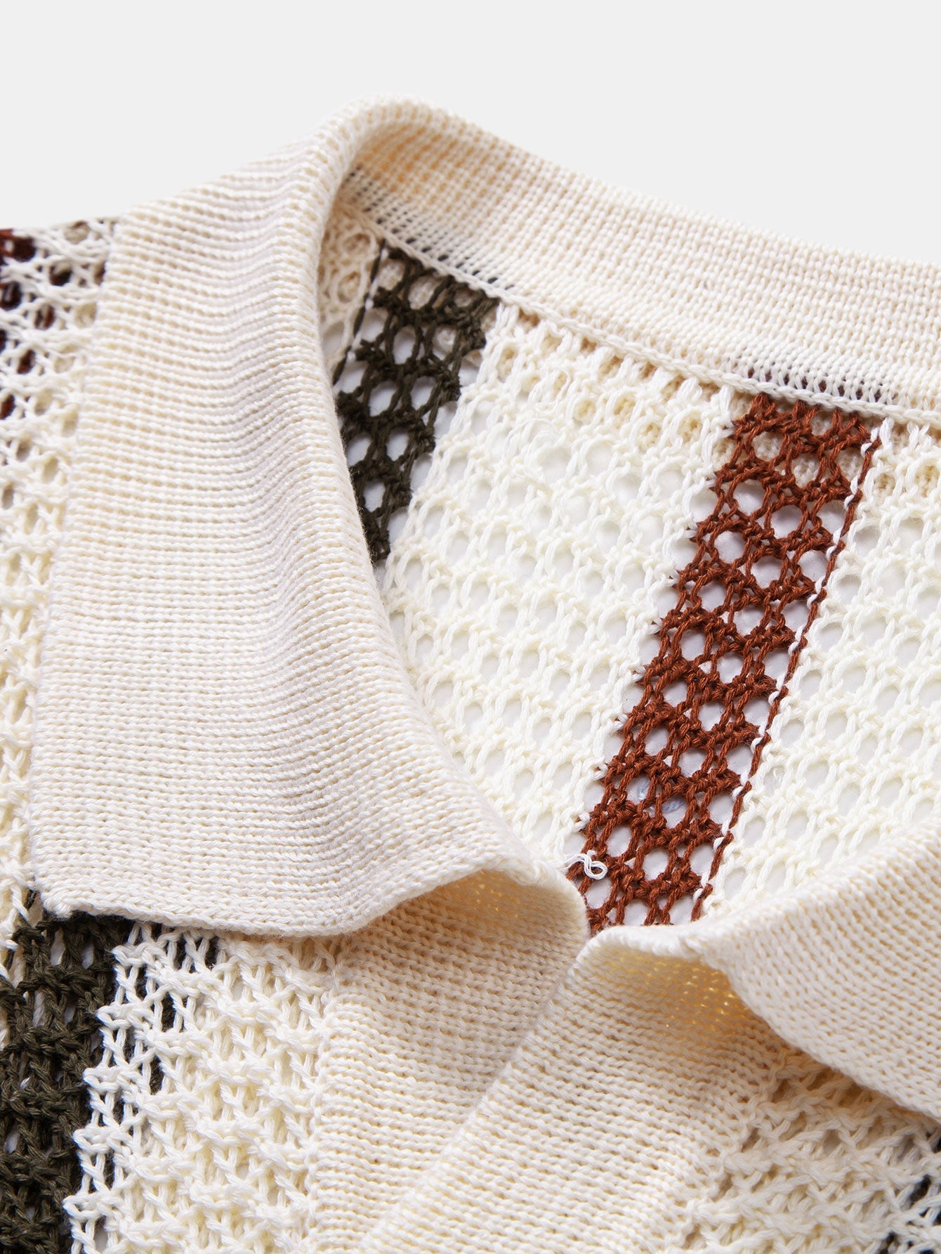 Sem| Stilren Virkad V-ringad Piké & Linnebyxa