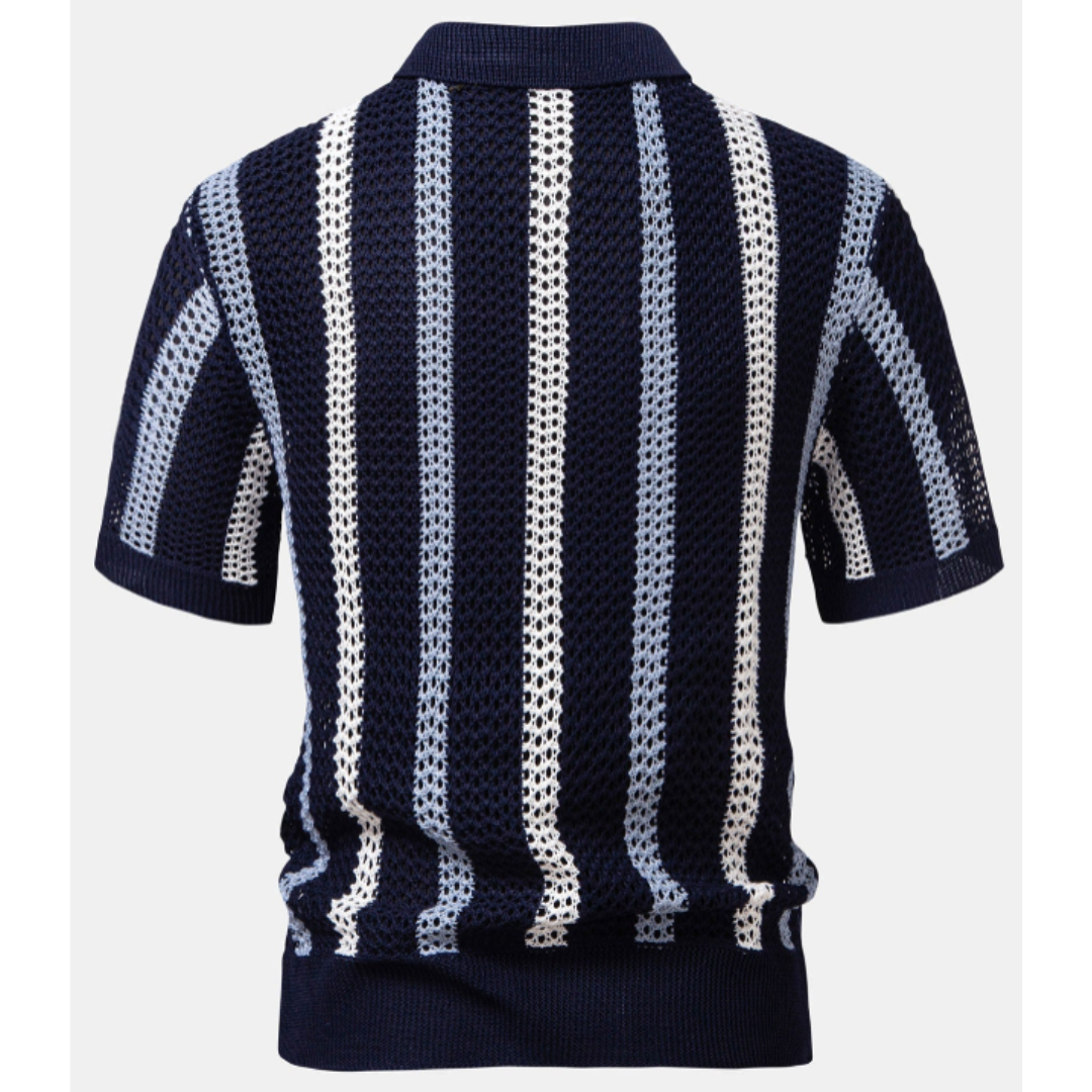 Sem| Stilren Virkad V-ringad Piké & Linnebyxa