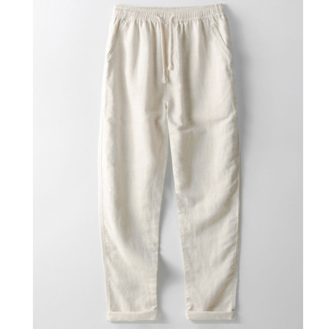 Sem| Stilren Virkad V-ringad Piké & Linnebyxa