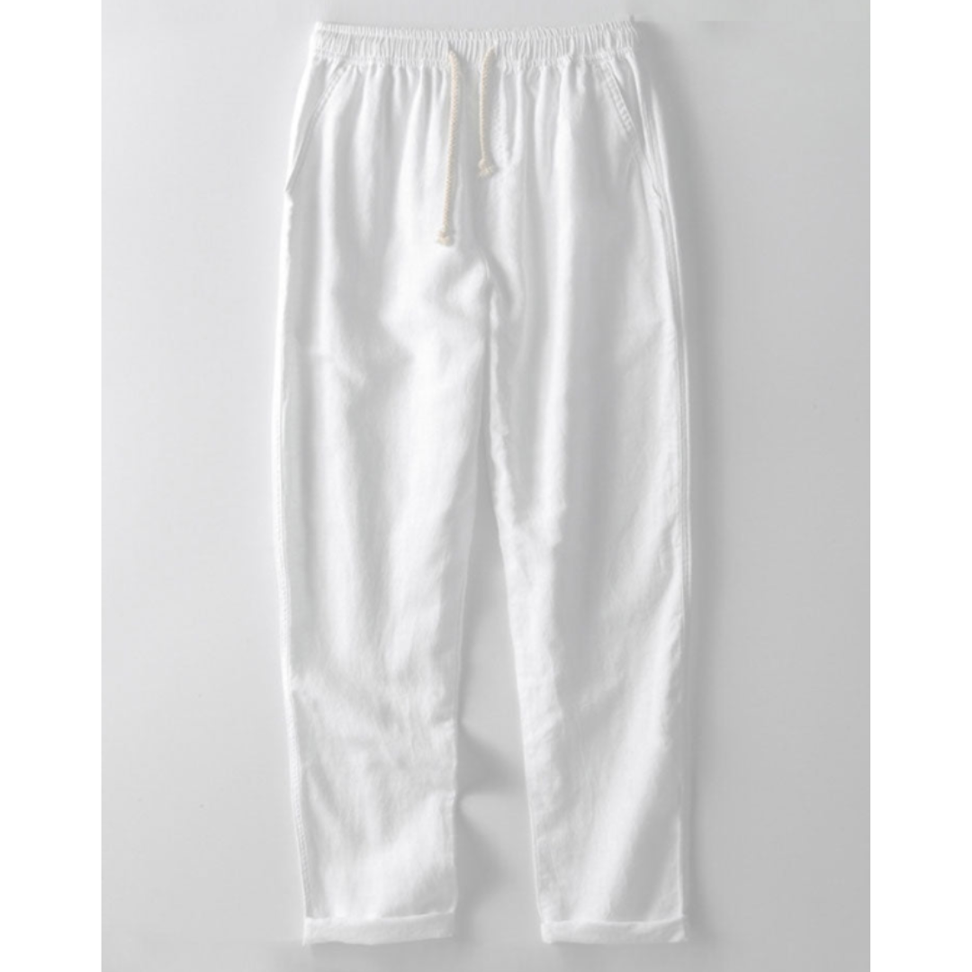 Sem| Stilren Virkad V-ringad Piké & Linnebyxa