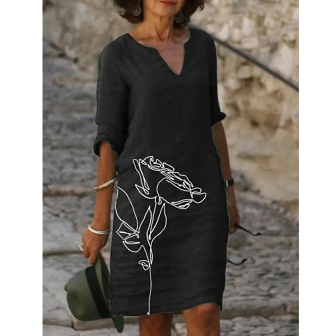 ELSA™ | V-ringad sommarklänning med blommigt tryck