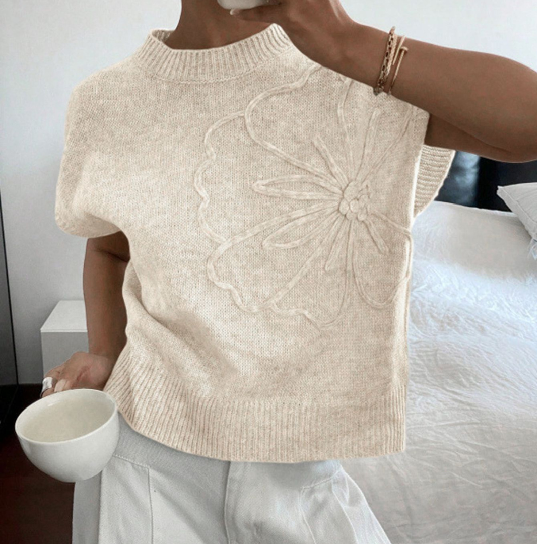 Sandra |Stilren grön ärmlös tröja