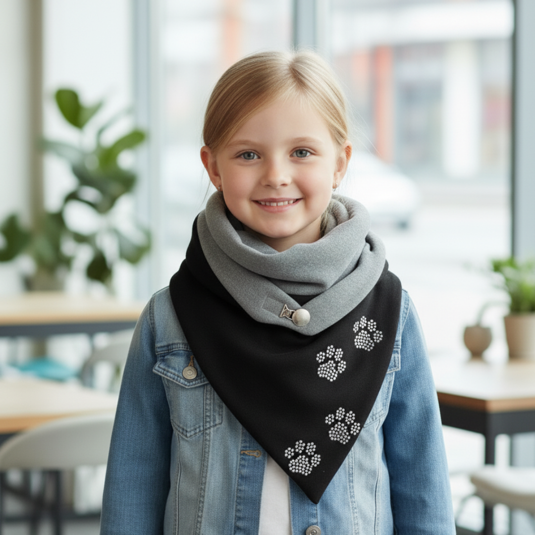 Ames-halsduk med Söta Tassavtryck!