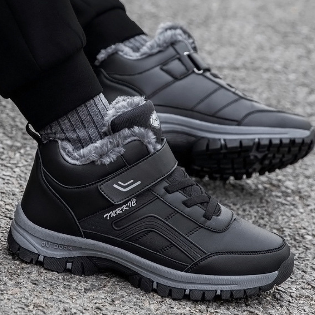 Fujan | Varma utomhusankellängdstövlar med kardborreknäppning