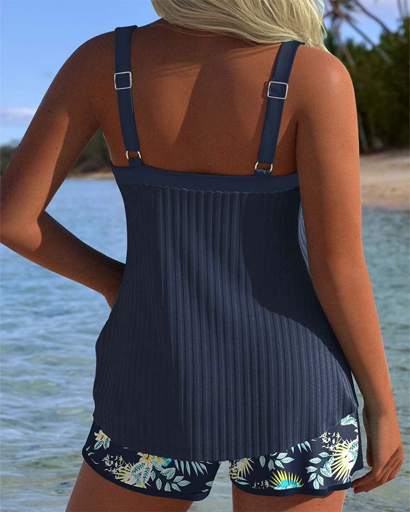 Karin | Blommigt tankini-set