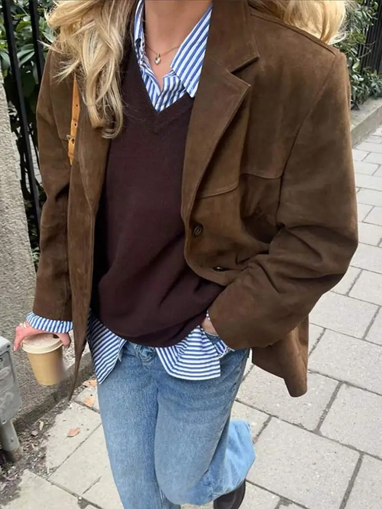 Brittany– Oversized Trenchcoat i Lyxig Mockalook