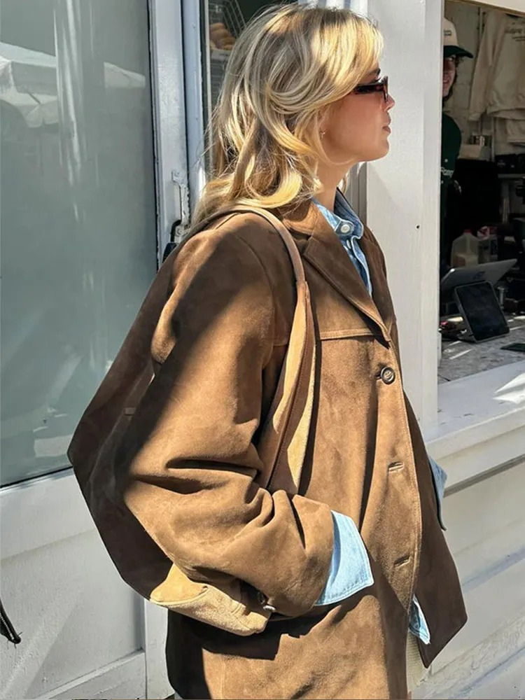 Brittany– Oversized Trenchcoat i Lyxig Mockalook