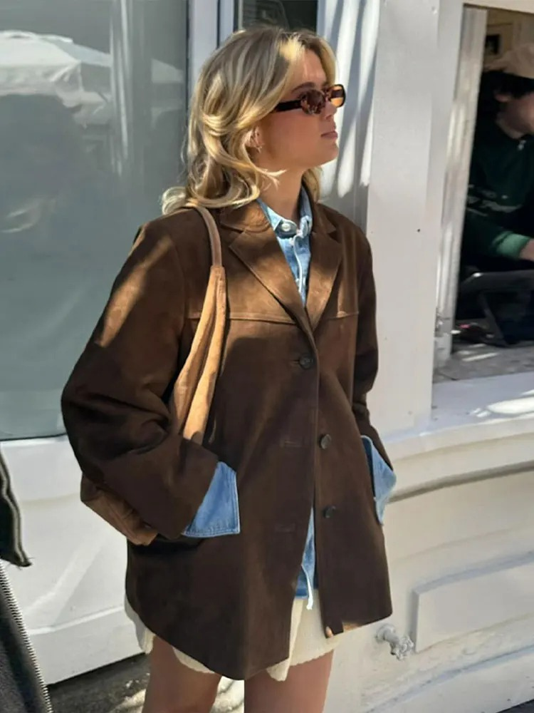 Brittany– Oversized Trenchcoat i Lyxig Mockalook