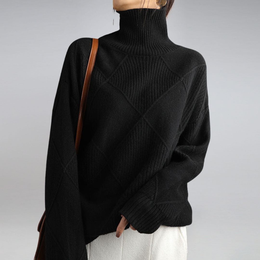 Leonie - klassisk oversized turtleneck-tröja