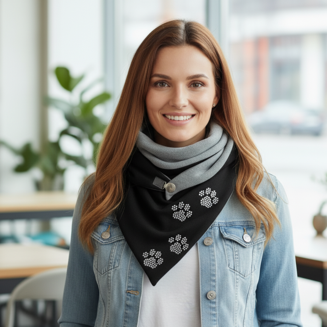 Ames-halsduk med Söta Tassavtryck!