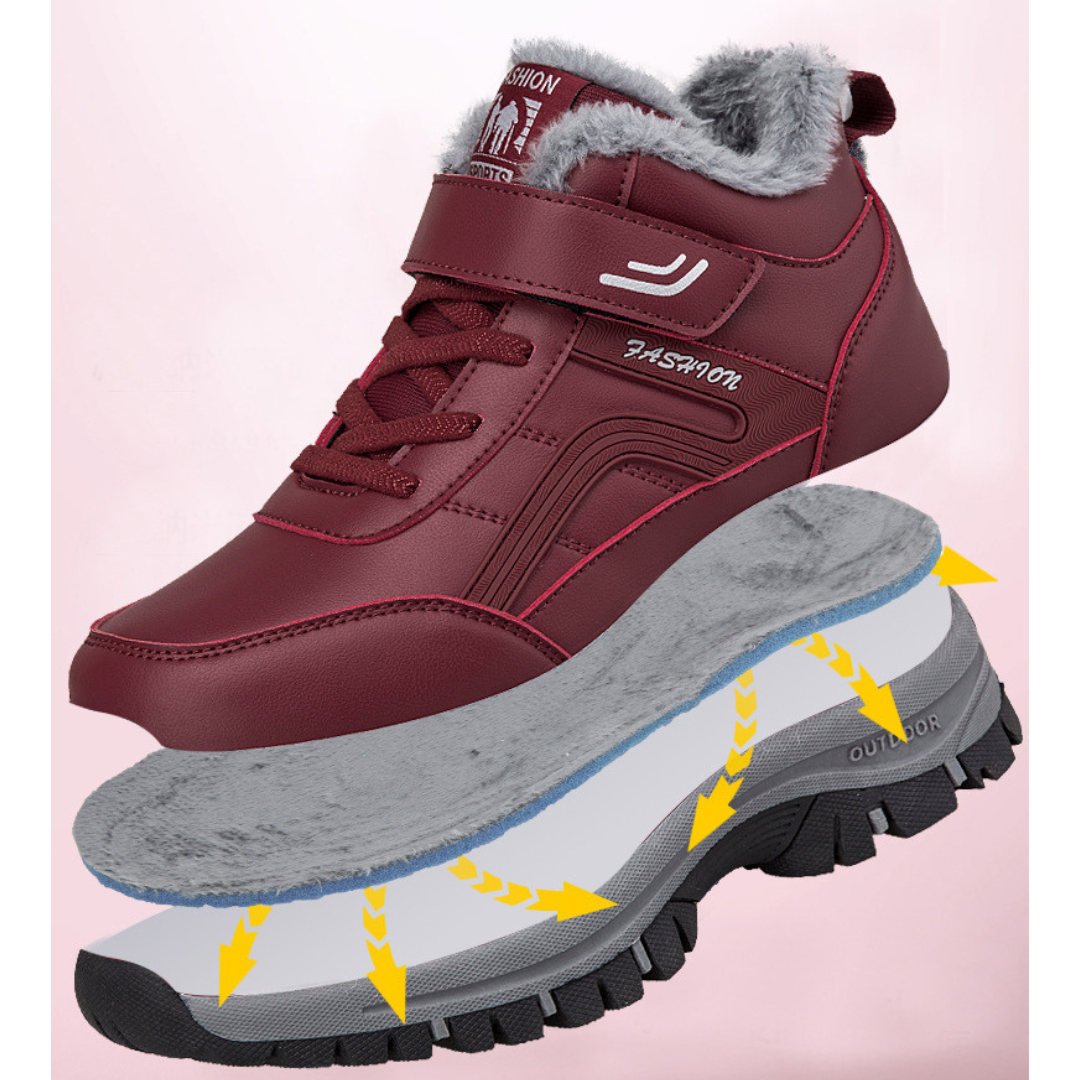 Fujan | Varma utomhusankellängdstövlar med kardborreknäppning