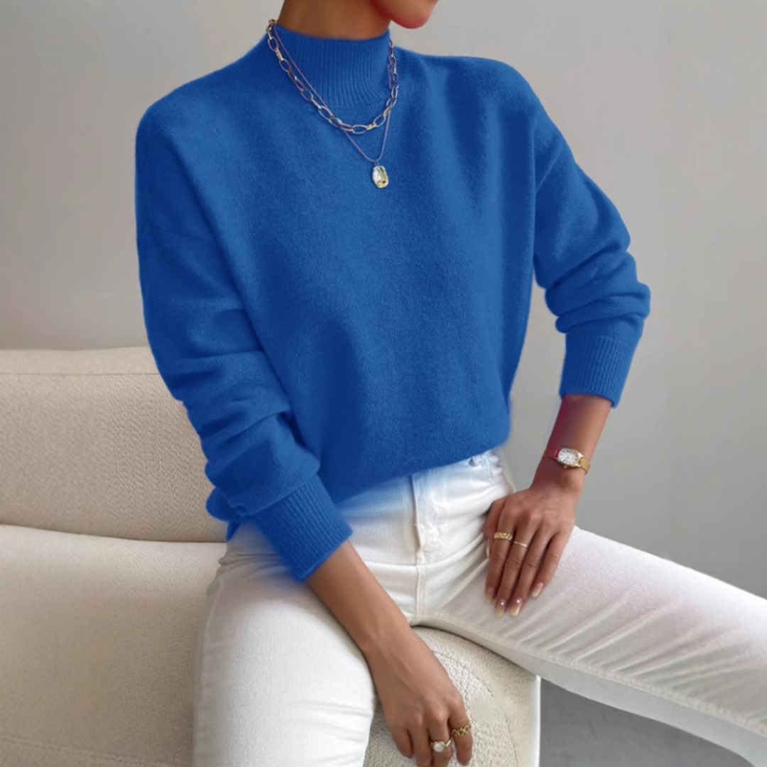 Sandra - Klassisk hög hals tröja