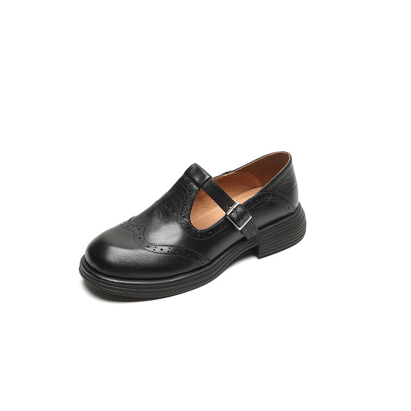 Eleganta Mary Janes i Läder