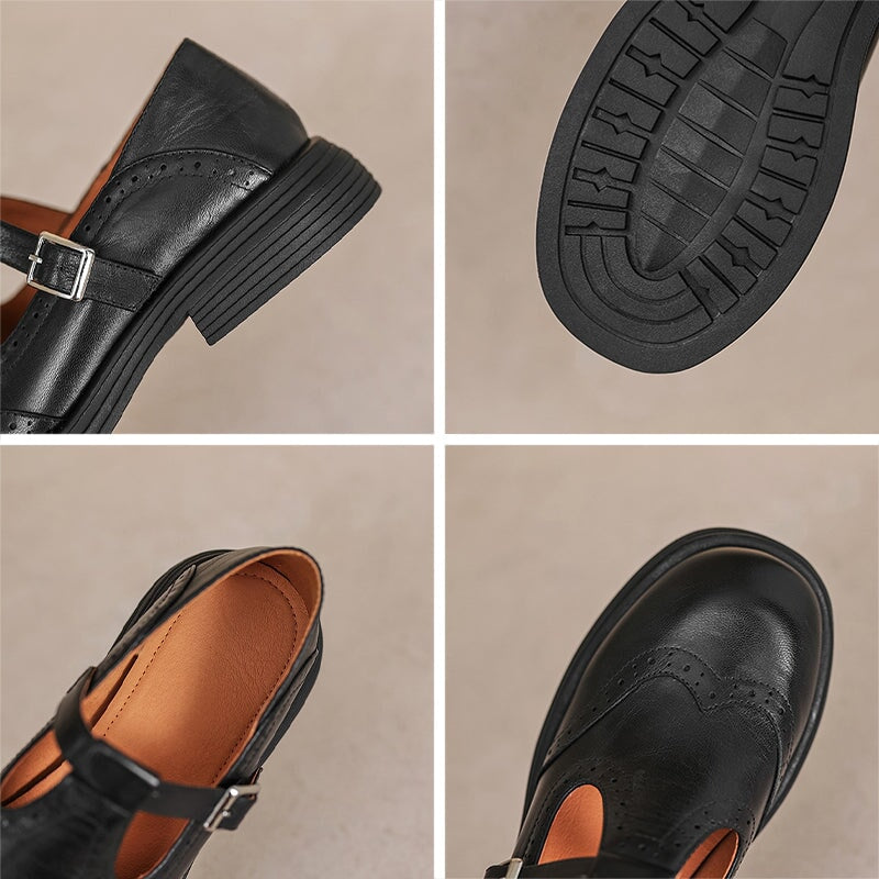 Eleganta Mary Janes i Läder